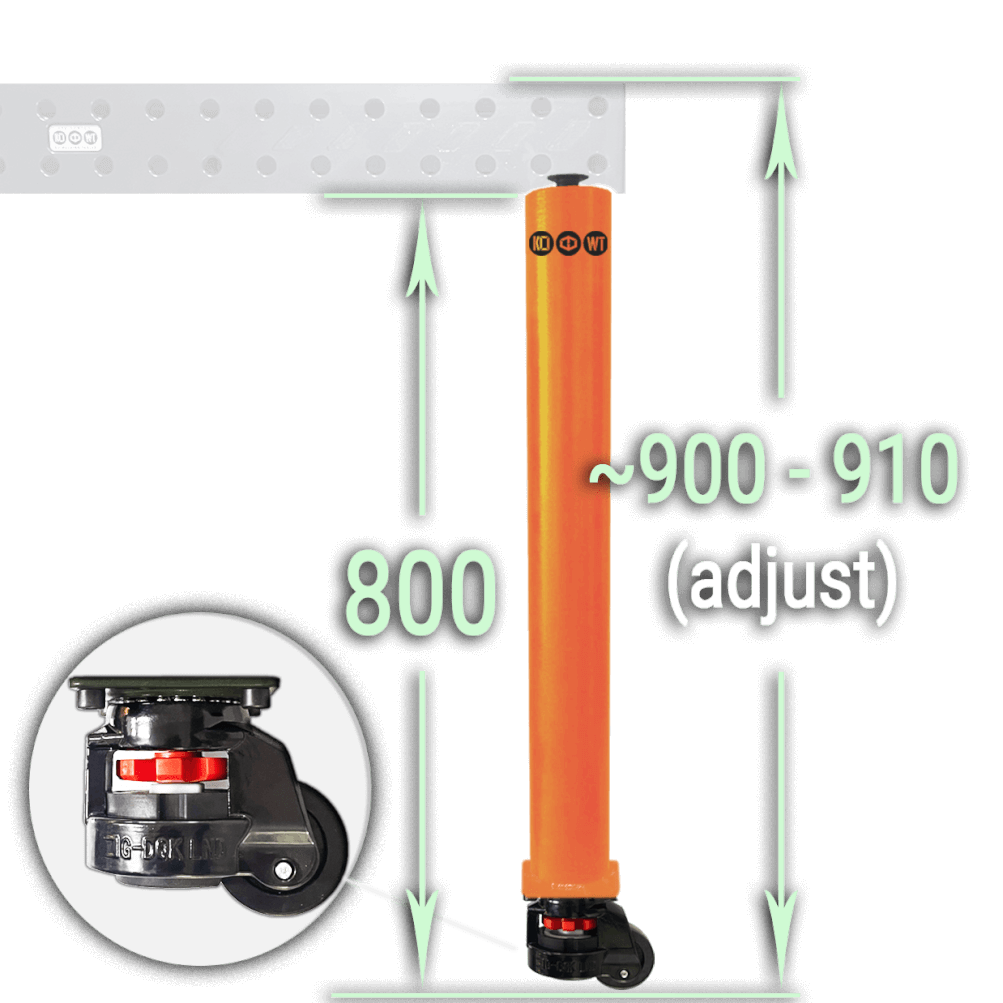 Welding Tables Australia 800mm Legs - Castors | K16